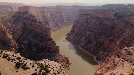 aerial view of the green river canyon in utah