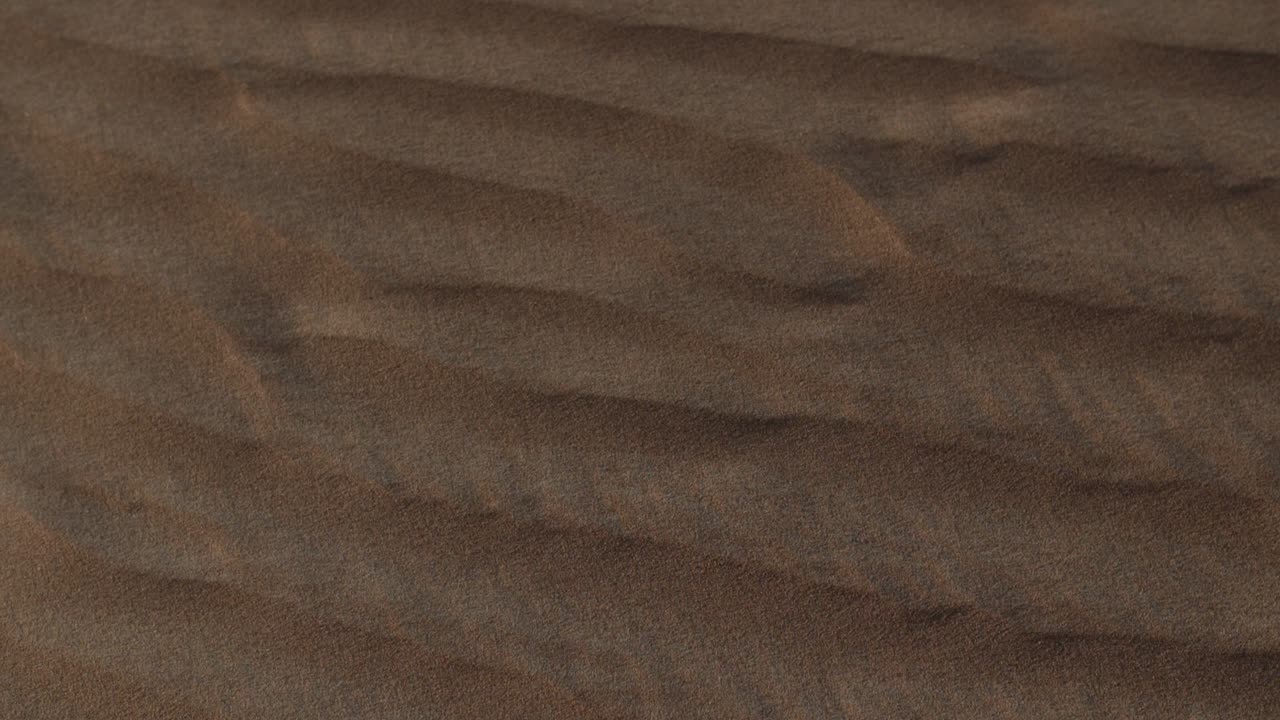 砂漠で吹く砂のスローモーションショット