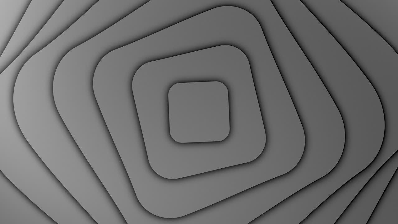 Twirling spiral layered vector shape 2D animation turning with background colour gradient abstract pattern colour grey wash