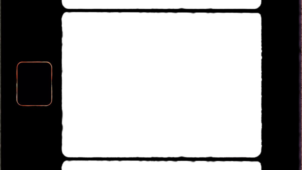 super 8 marco de película con agujero de engranaje y flare de borde de película