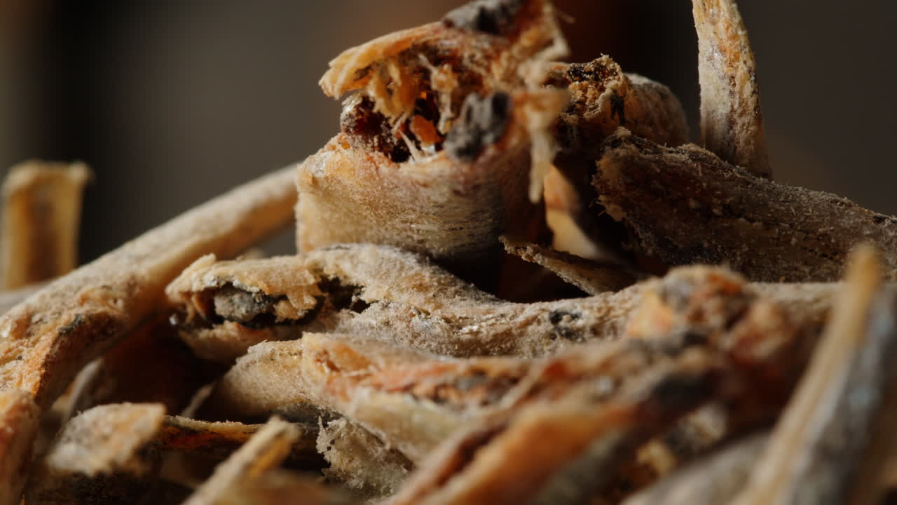 Dried Fish Pile Closeup