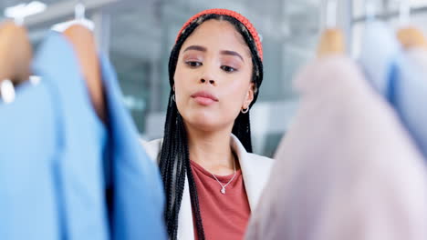 Decision,-shopping-and-woman-in-fashion-at-a-store