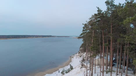 lielupe river coast in the baltic country of latvia - beautiful aerial