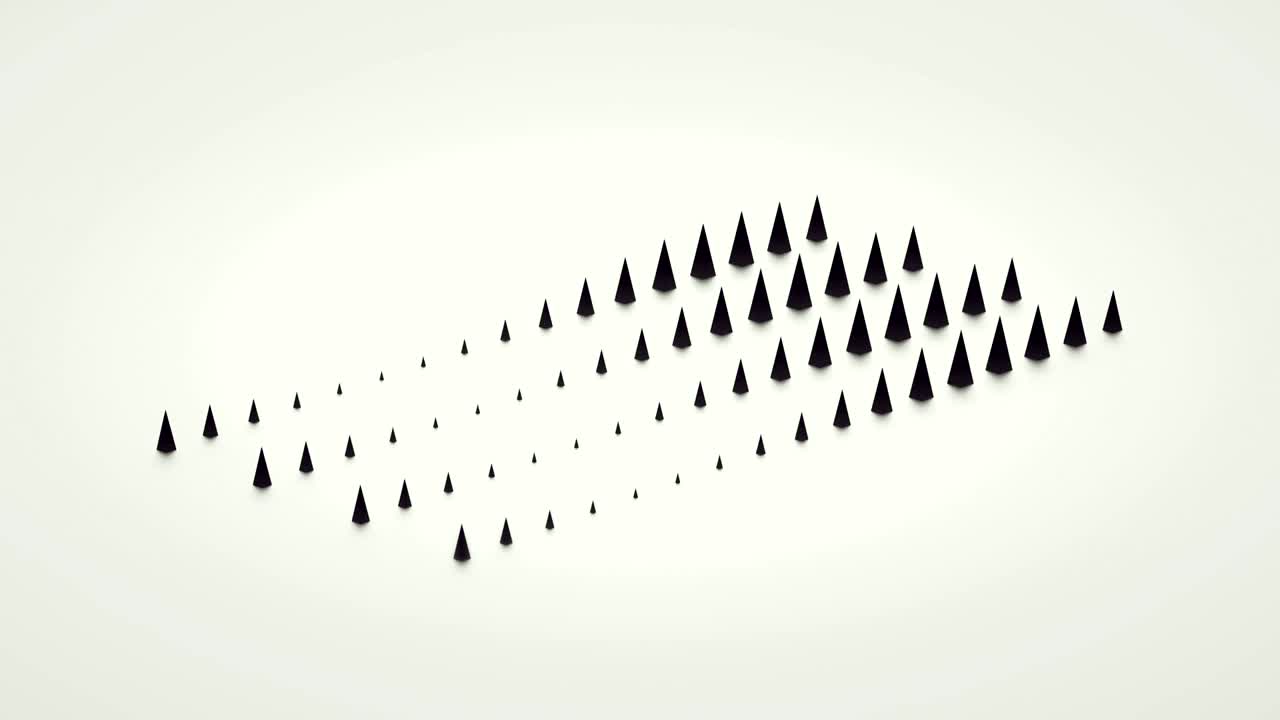 representación 3d abstracta de una forma de pirámide