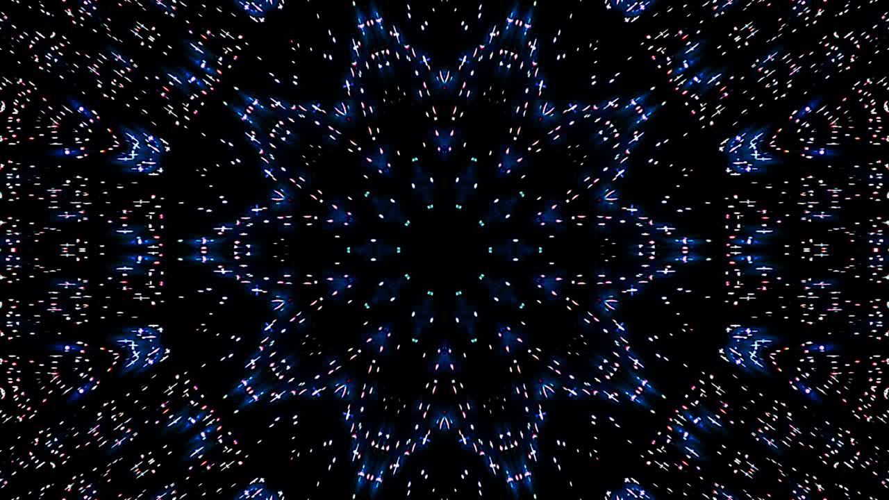 Abstract Kaleidoscope pattern with full colors. Magic mandala. 4k