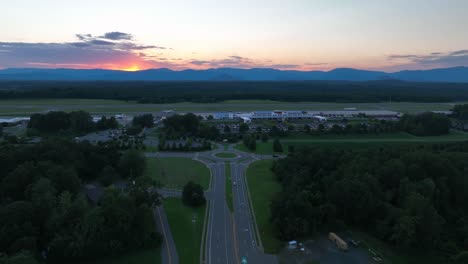 Rising-aerial-of-airport-runway-at-night