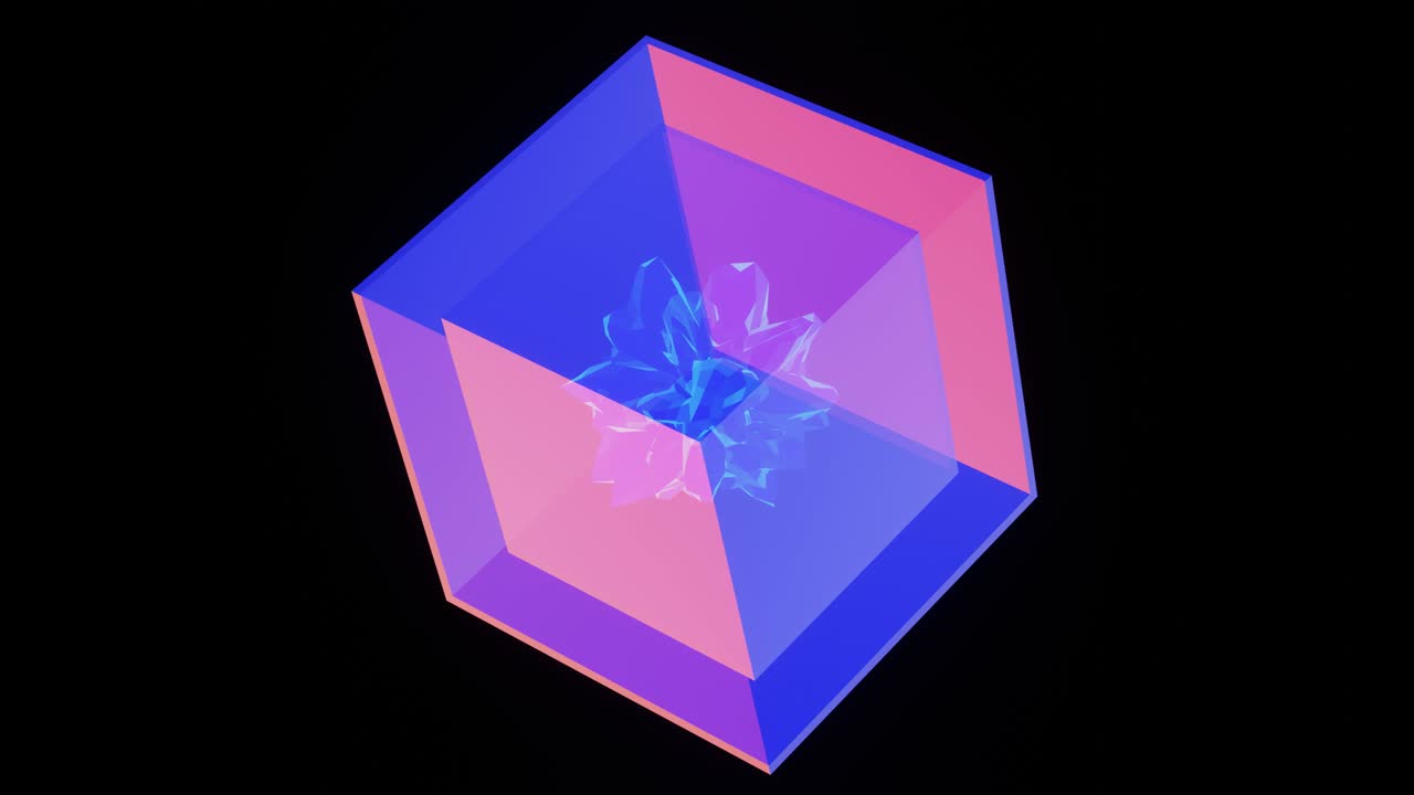 vj 루프 추상적인 배경 - 컬러 큐브의 바이러스.