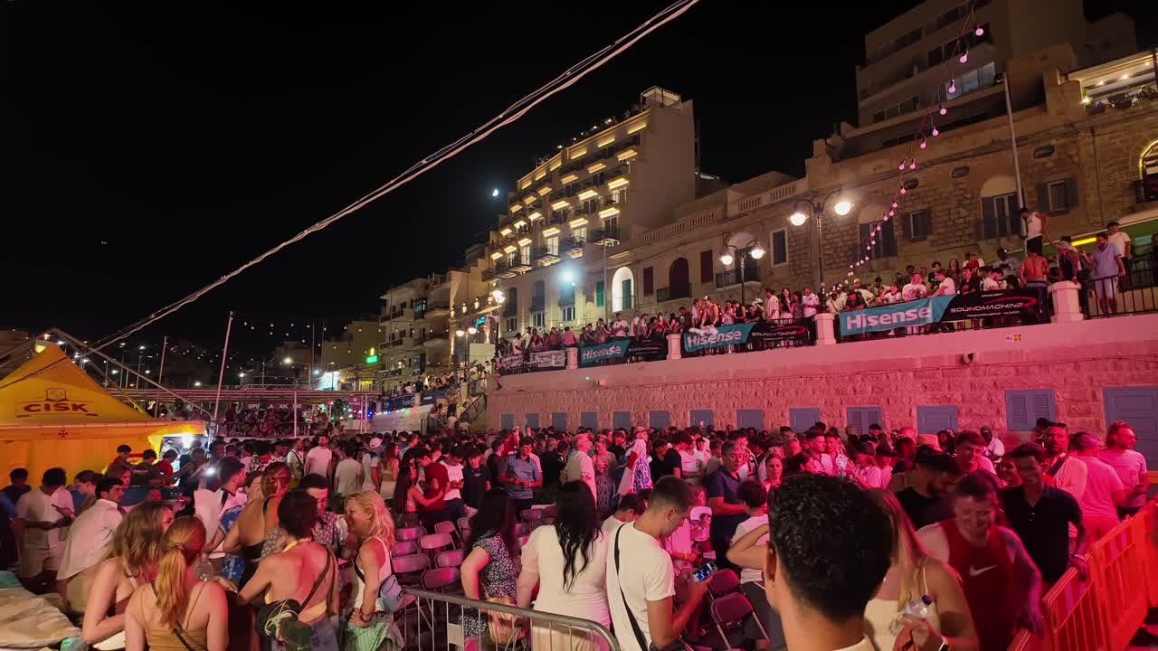 Crowd at a Night Event