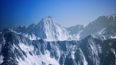 majestic snow covered mountains under a clear blue sky in winter