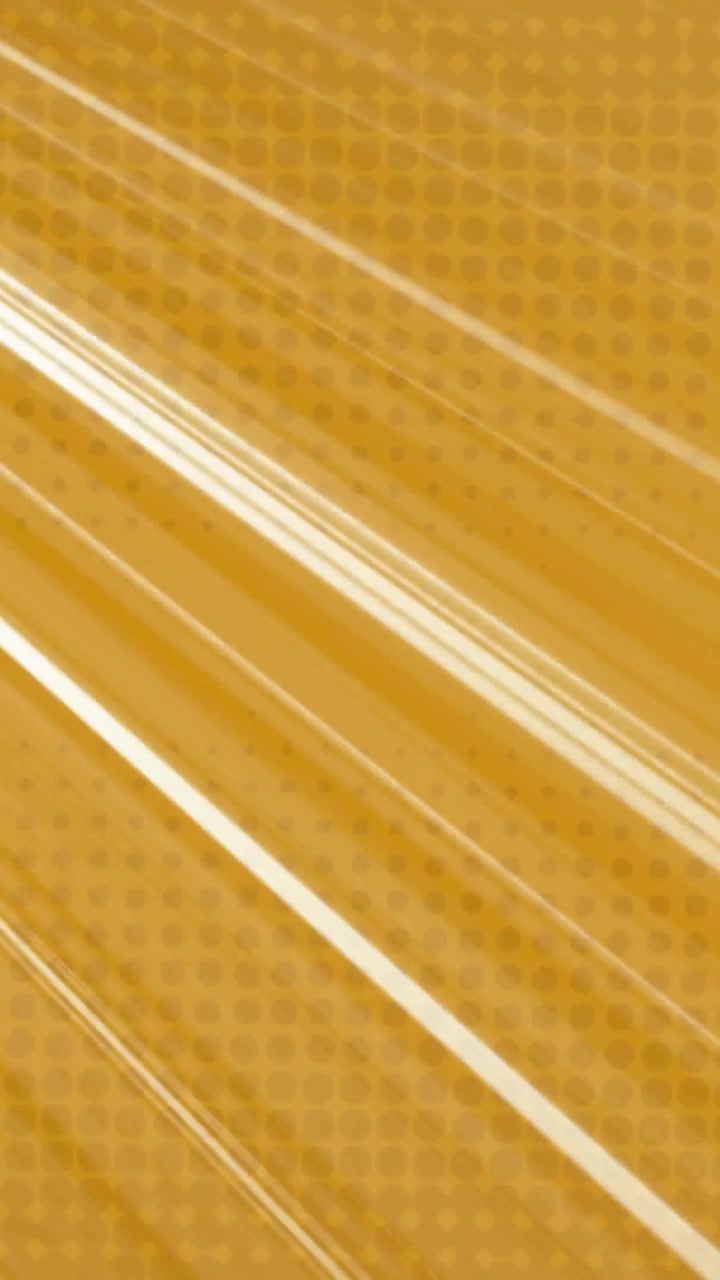 Animation of glowing light trails moving over yellow background