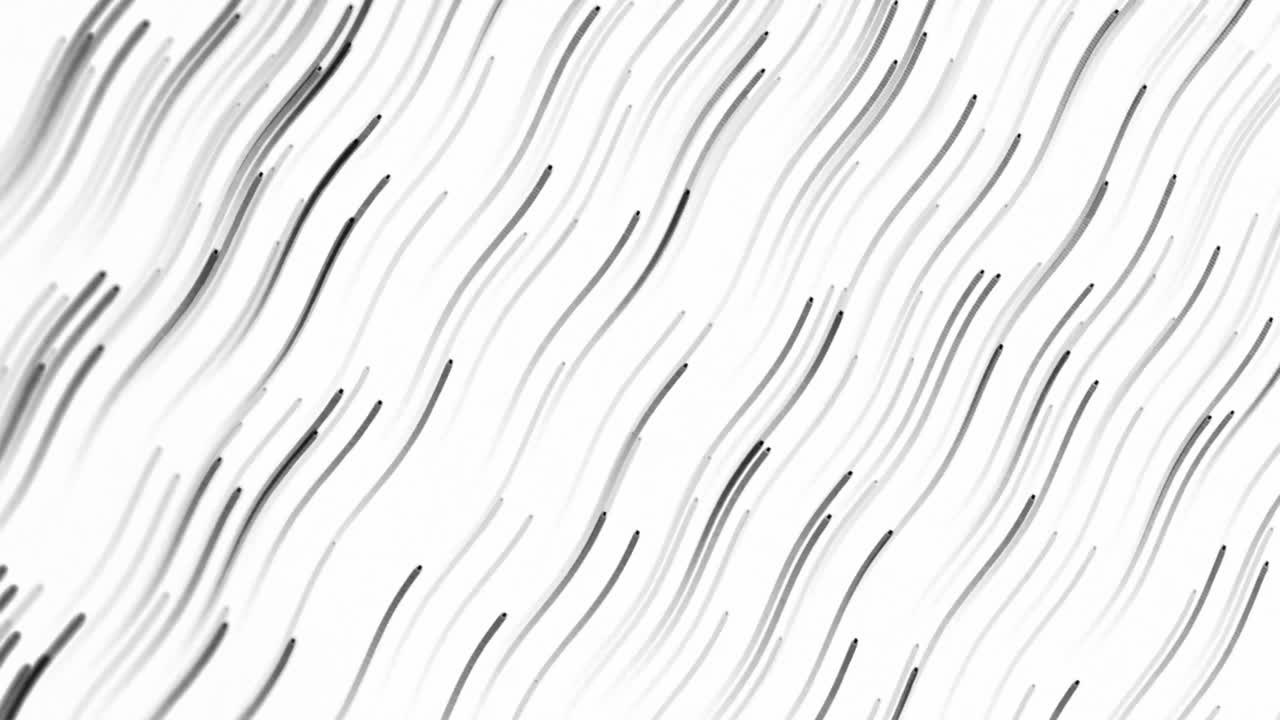 Animation af sorte linjer, der bevæger sig på hvid baggrund