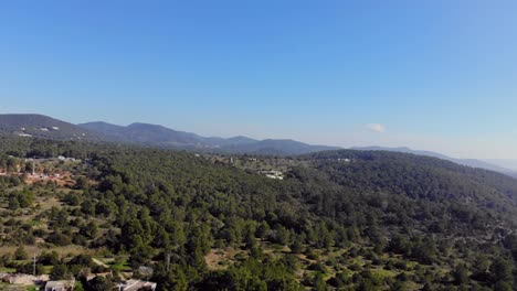 drone panning 180 degrees by the coast on ibiza