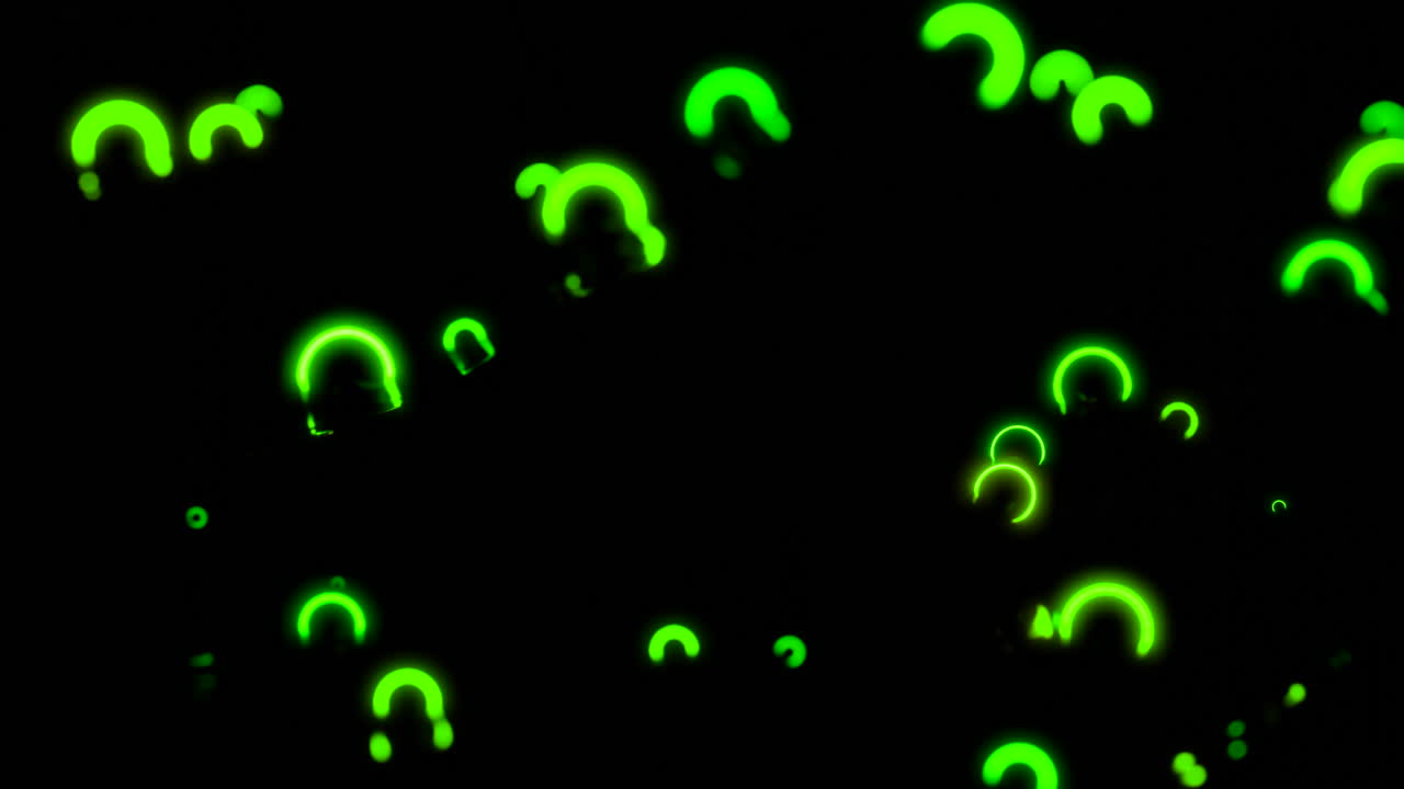 círculos de luz verde abstractos