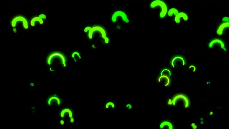 abstract green light circles