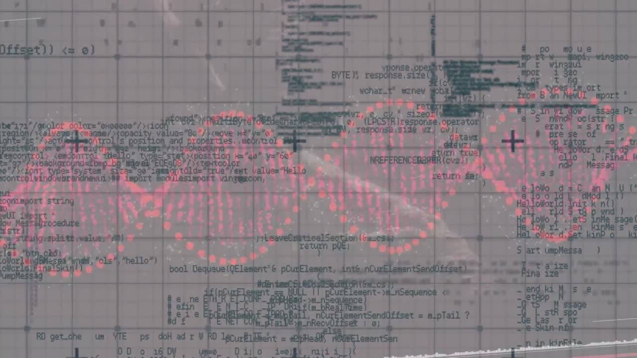 Animation of dna strand spinning and data processing over grid