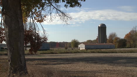 Herbst-Bauernhof-Feld