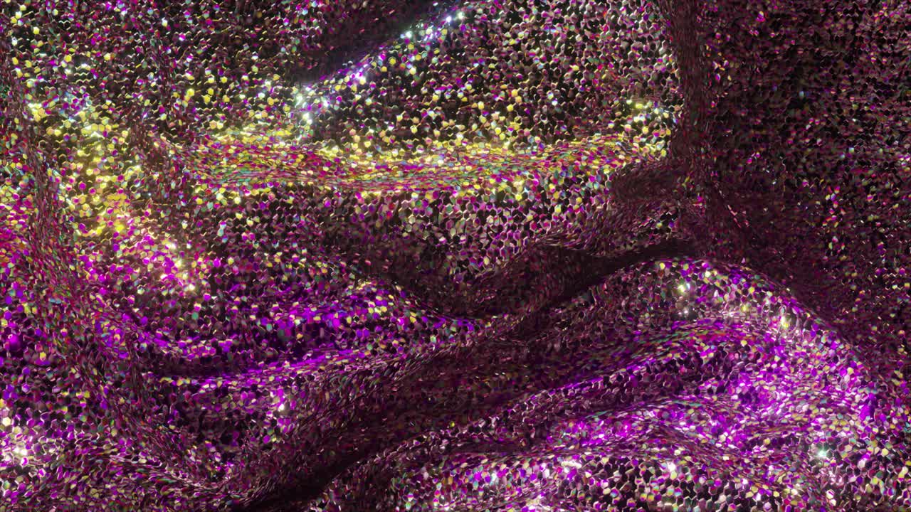 보라색 황금 반이는 직물 질감