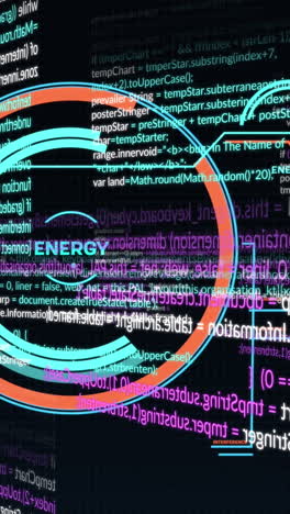 animación del escaneo del alcance y el procesamiento de datos sobre un fondo negro