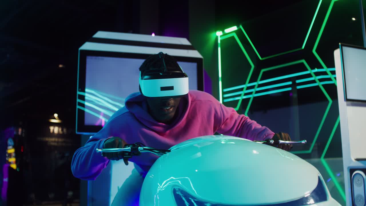 Man immersed in a VR gaming experience