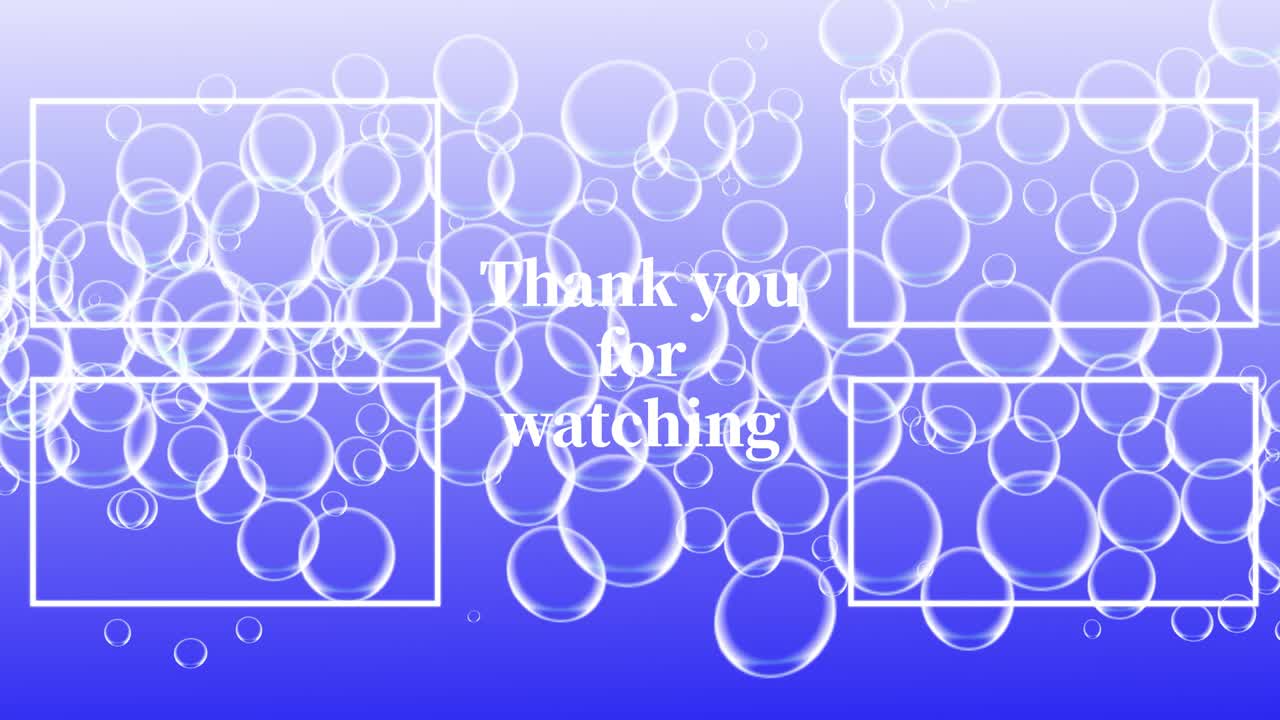 버블 시 엔드 카드 엔딩 스크린 모션 그래픽