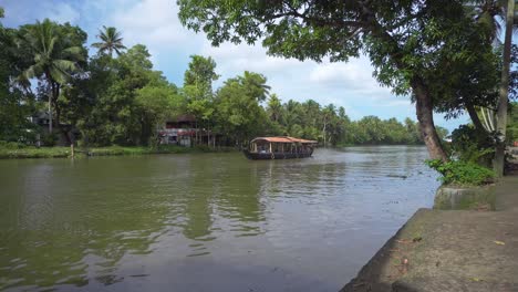 kerala traditional houseboat pass through the backwaters of kerala