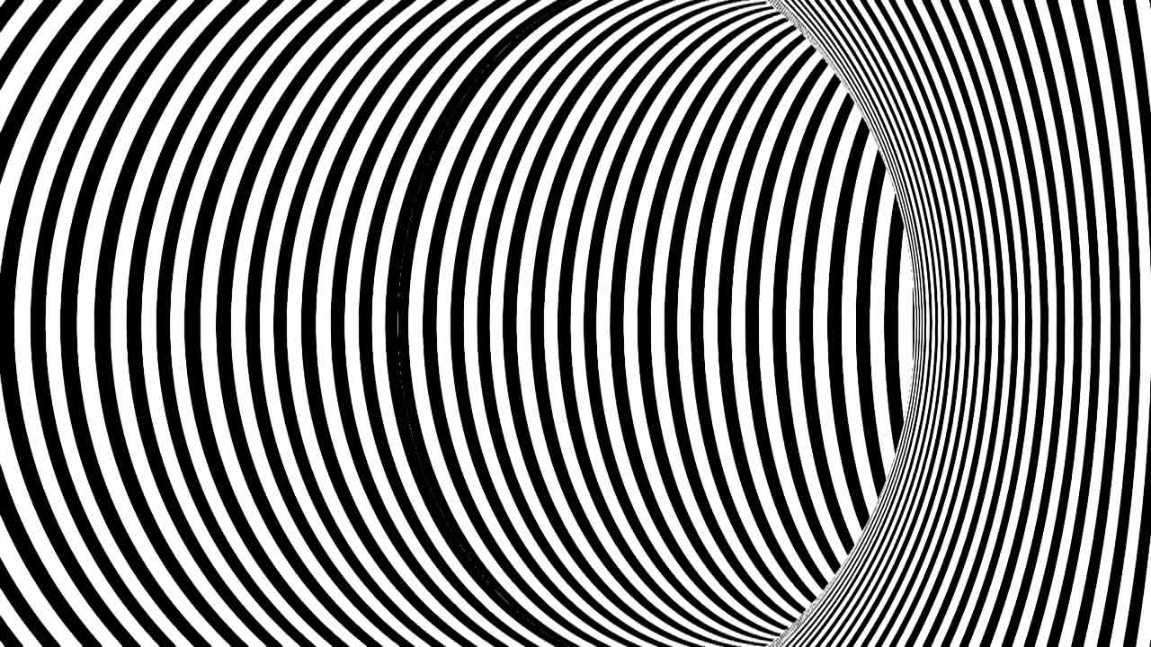 túnel blanco y negro. bucle sin costuras