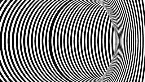 túnel blanco y negro. bucle sin costuras