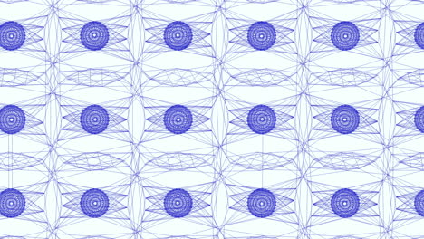 Kreisförmiges-Und-Lineares-Gitter,-Ein-Blau-weißes-Muster