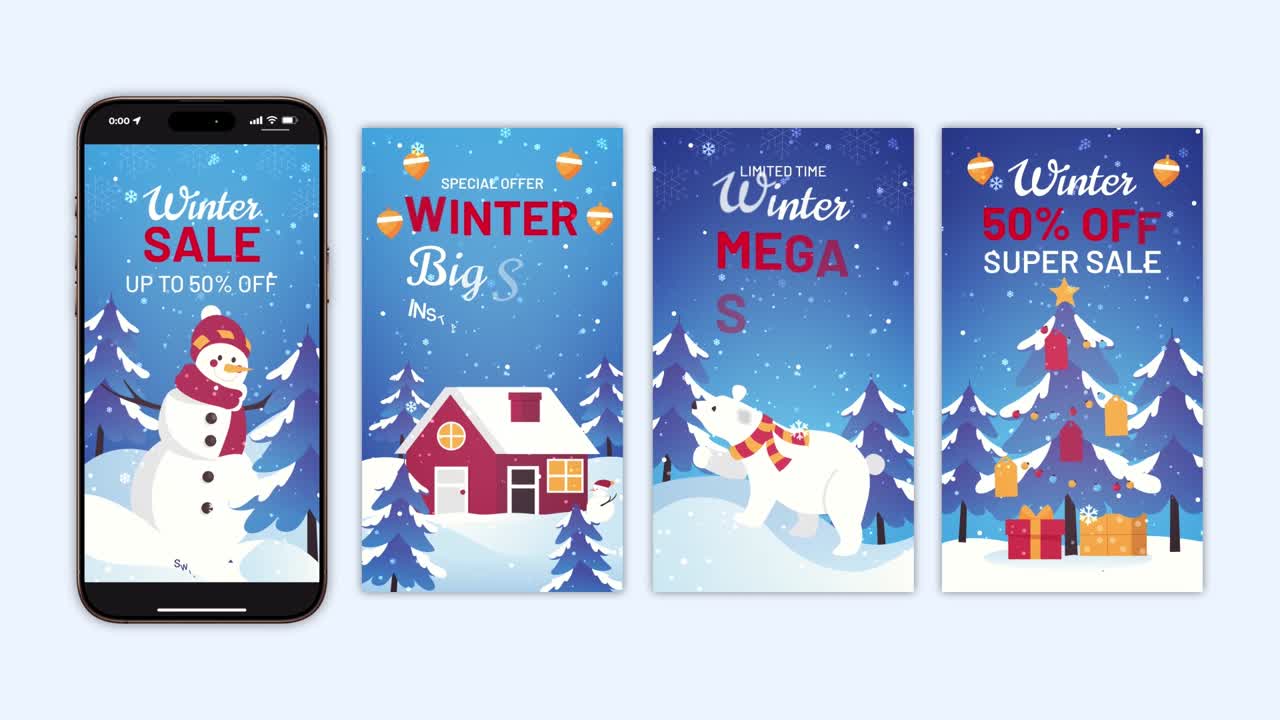Winter Sale Instagram Stories | After Effects Template