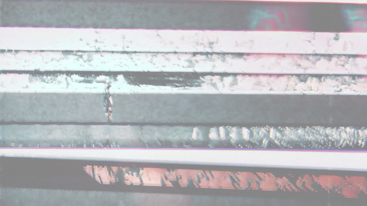 Digital Glitch Effect with Horizontal Lines and Static