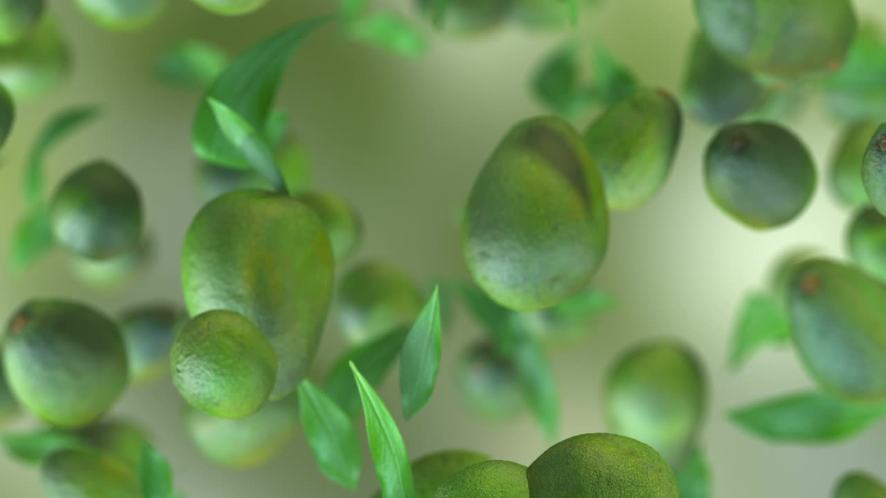 fruto de aguacate fresco en el fondo en cámara lenta 4k