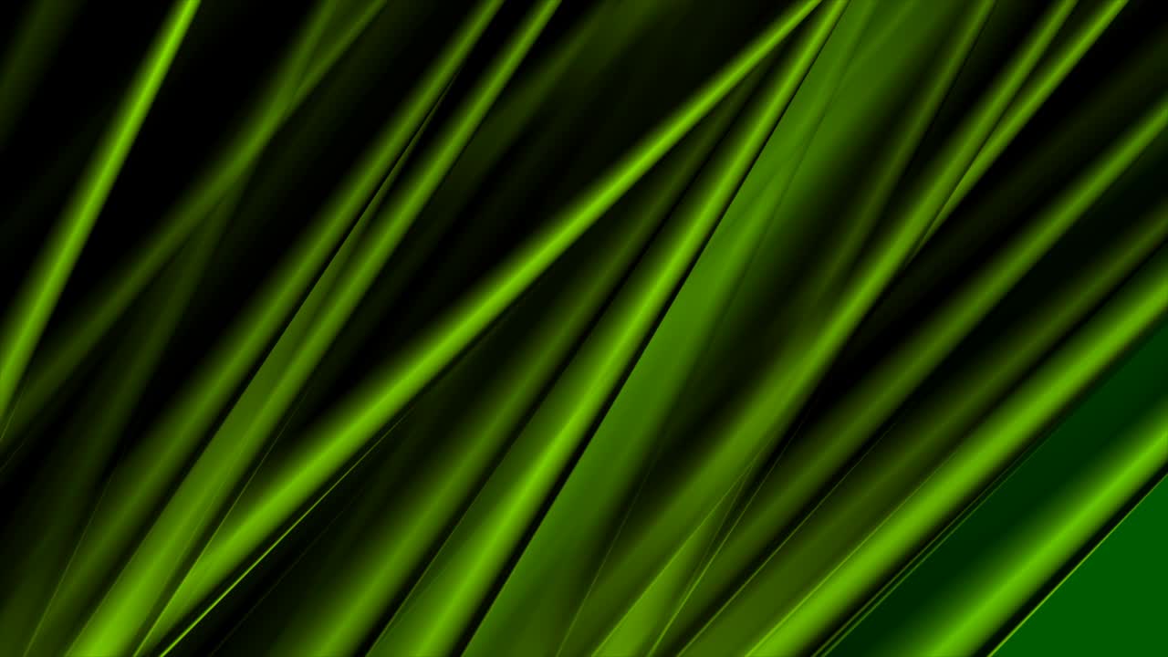 Sfondo astratto tecnologico in movimento con strisce lisce verde scuro