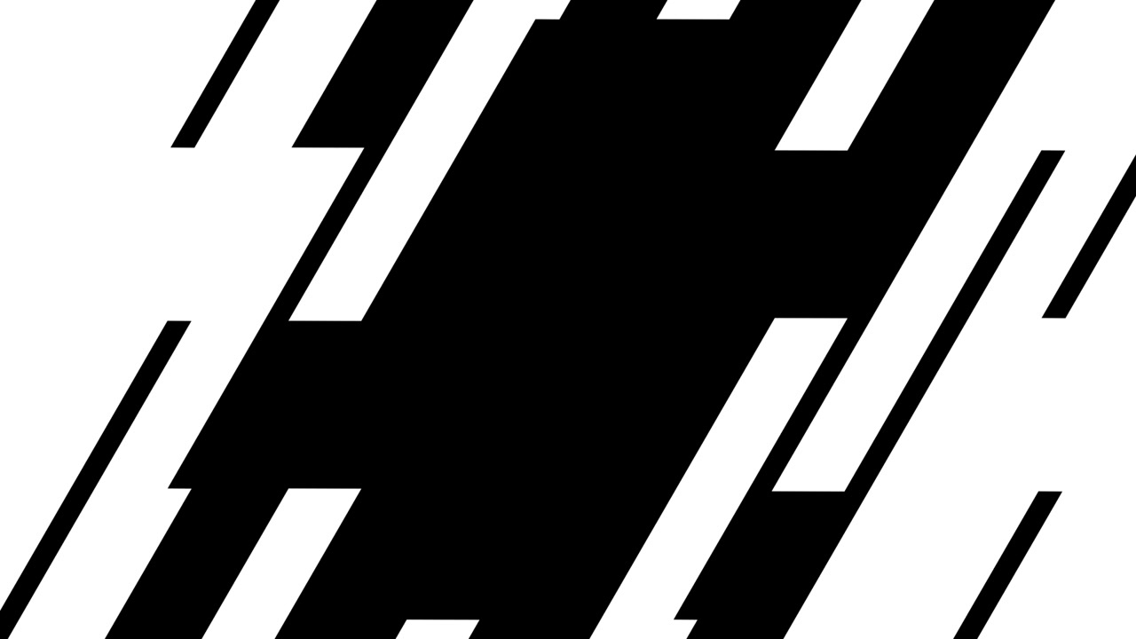 Gráfico en movimiento abstracto con barras blancas diagonales sobre fondo negro