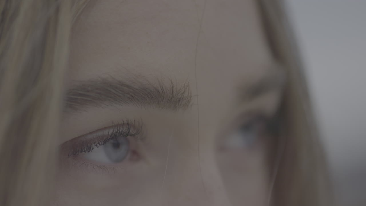 여자 얼굴의 클로즈업