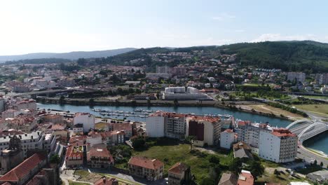 pontevedra city galicia spain aerial view