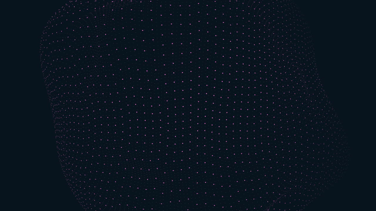 Dynamic spiral of dots movement and flow in a circular pattern