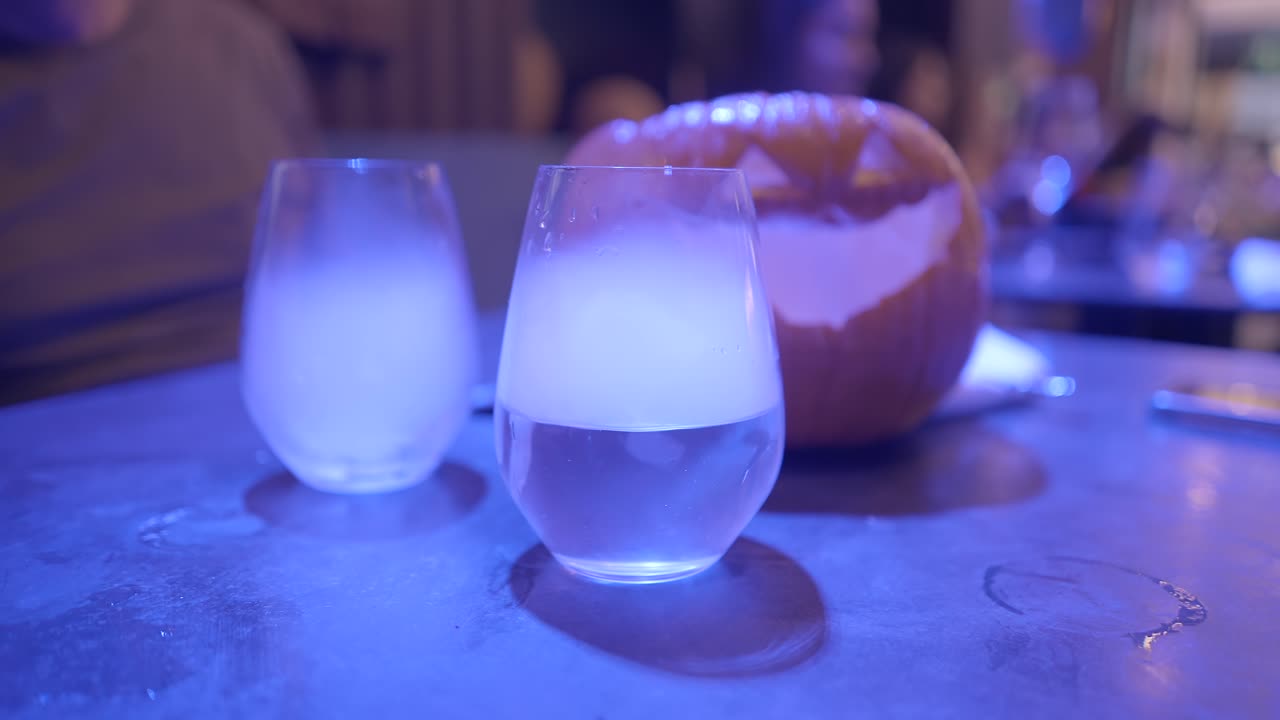 Halloween Drinks at a Restaurant