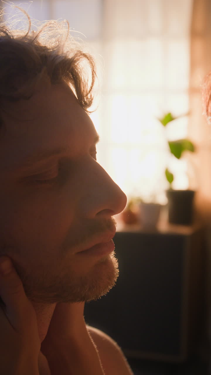 A Couple Sharing a Romantic Kiss