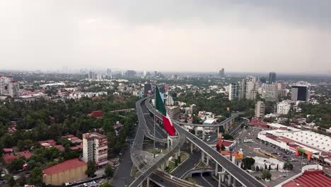 aerial view of mexico flag