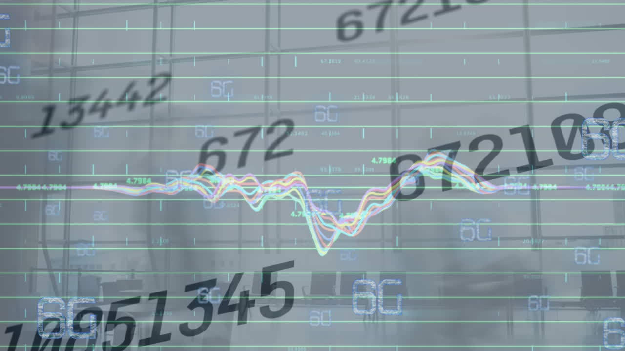 Animation of financial data processing over computer servers