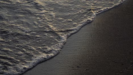 close up onto  calm sea waves