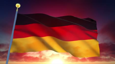 4k highly detailed flag of germany loopable