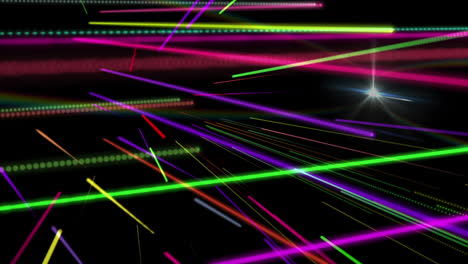 rayos láser de colores brillantes que brillan