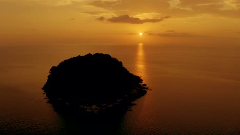 aerial photography beautiful cloud at sunset over kata beach phuke