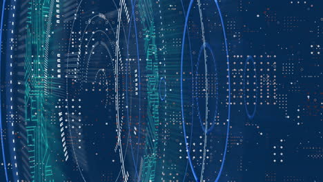 animation of financial data processing over scope scanning
