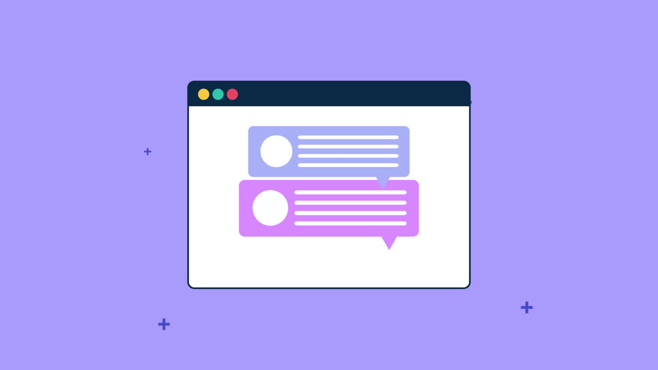 template web page with speech bubbles