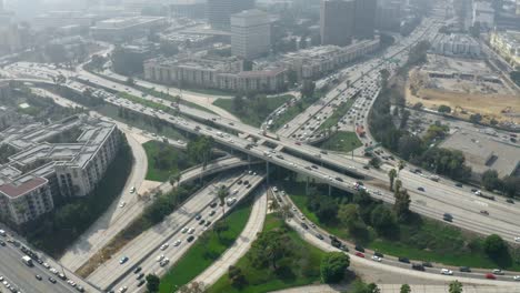 aerial shot of four level interchange la