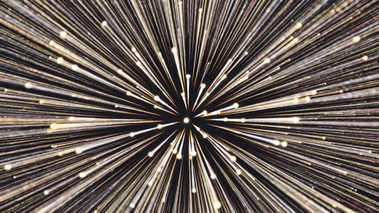 An Abstract Visualization of Cosmic Motion and Light Travel, Showcasing the Dynamic and Expansive Nature of Stars and Light in a Stunning Display