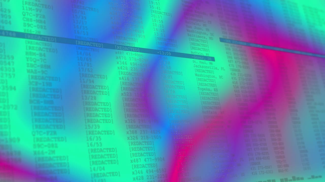 animación de la lista sobre un fondo multicolor cambiado