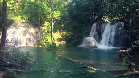 tropical lagoon waterfalls